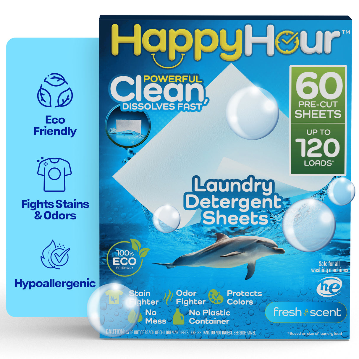 Happy Hour Laundry Detergent Sheets - 120 Loads
