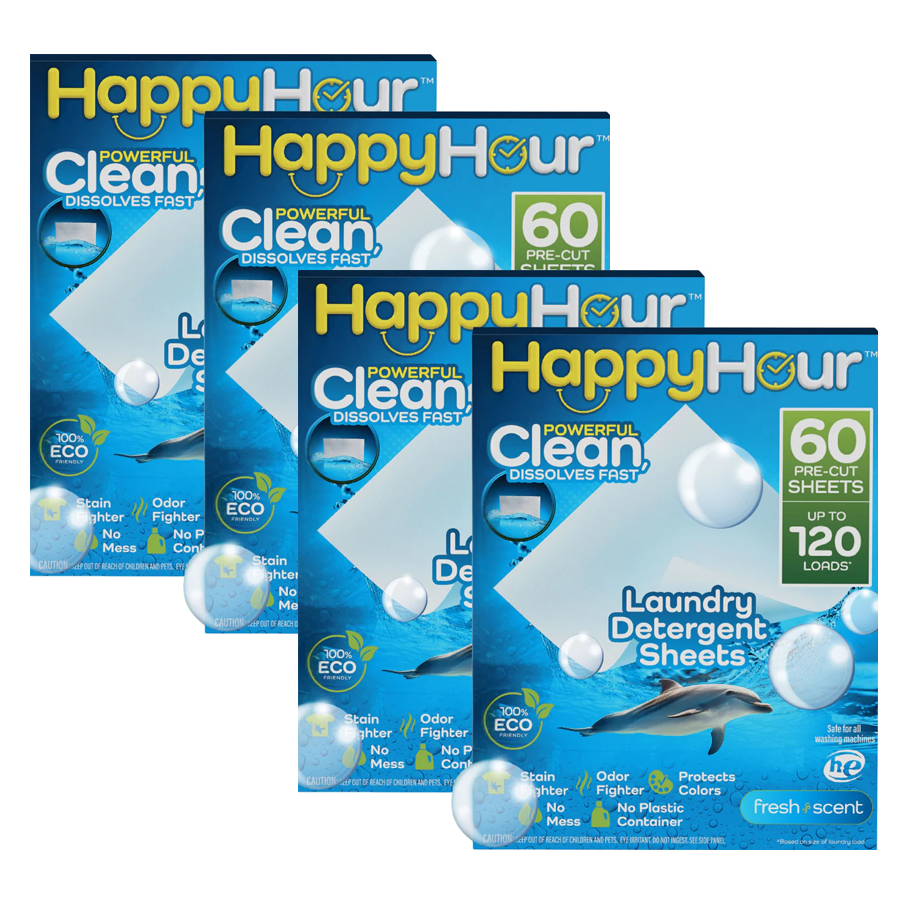 Happy Hour Laundry Detergent Sheets - 120 Loads